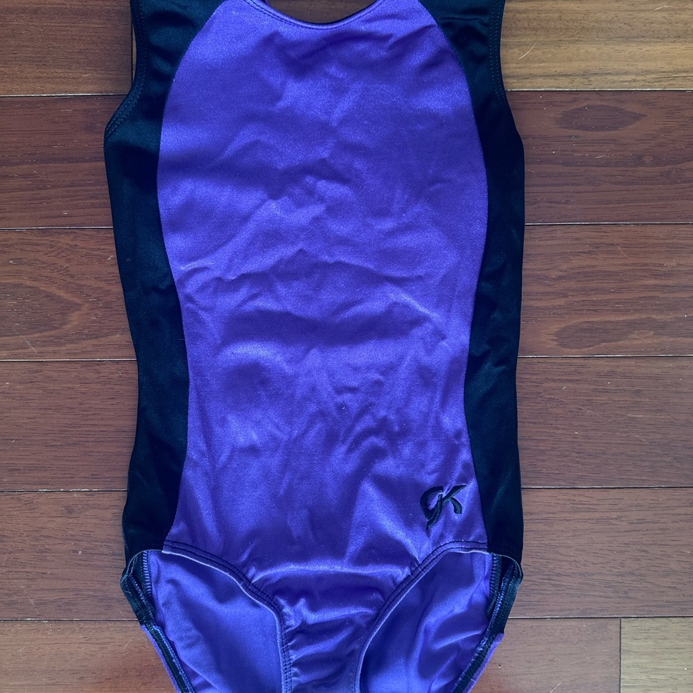 GK Purple and Black Leotard-CL